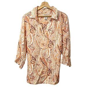 Rachel Zoe 100% Linen Tunic Top — European Flax, Size 1X (EU 46)